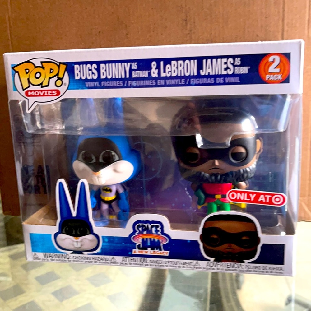 Funko Pop Movies Bugs Bunny & Lebron James.